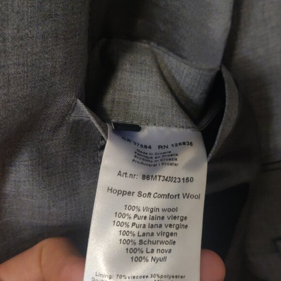 J Lindeberg grey sharkskin suit 38x30US 48x46EU modern slim fit Hopper 100% wool - Picture 5 of 11